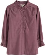 Seasalt Cornwall Feather Star Ruffle Corduroy Top