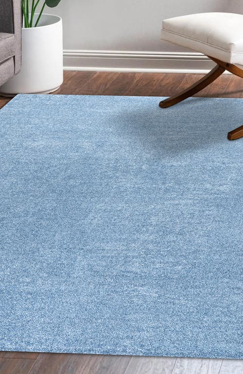 Jonathan Y Haze Solid Low-pile Area Rug In Blue