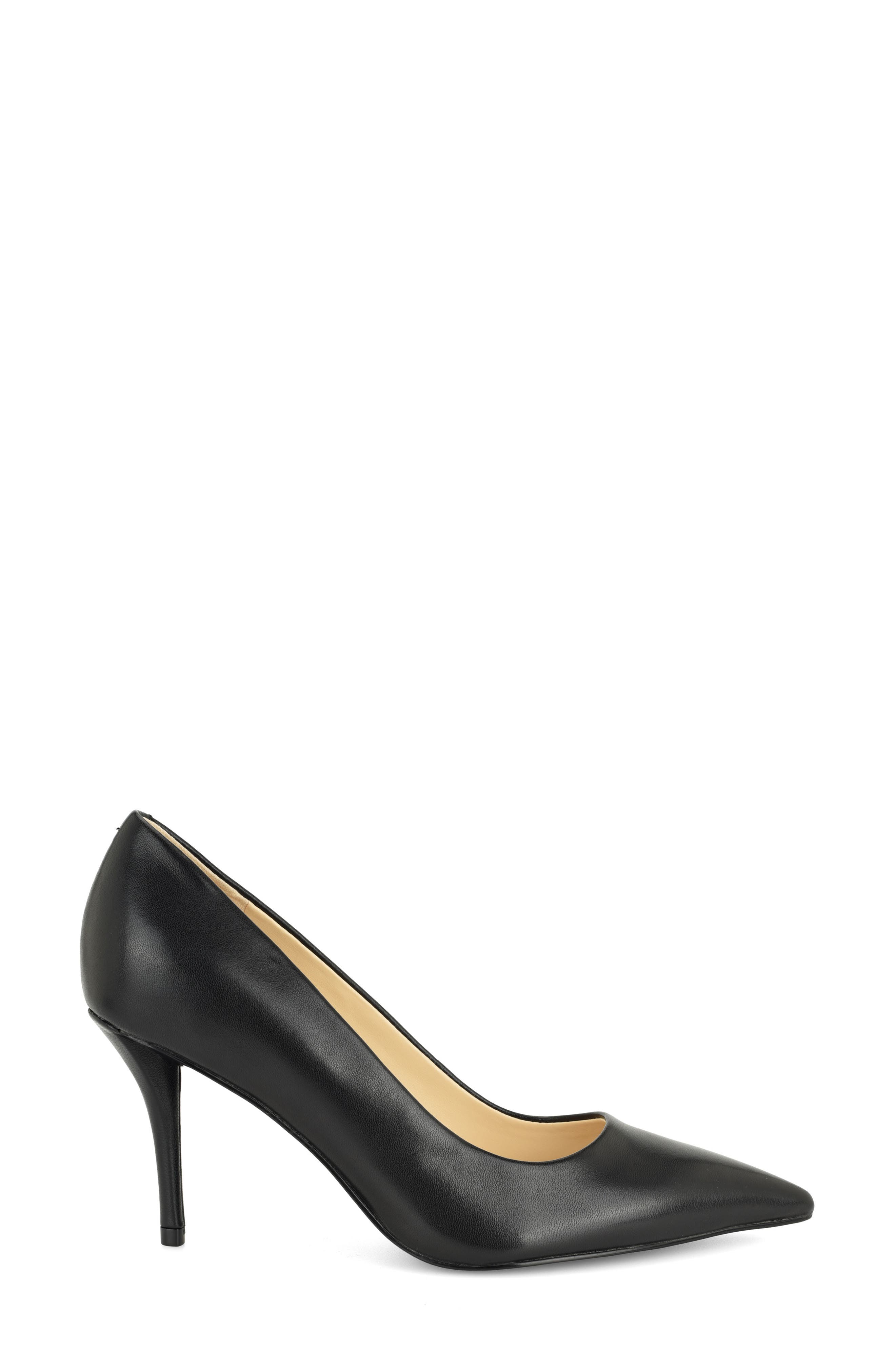 Merran Pointed Toe Pump, Alternate, color, BLACK