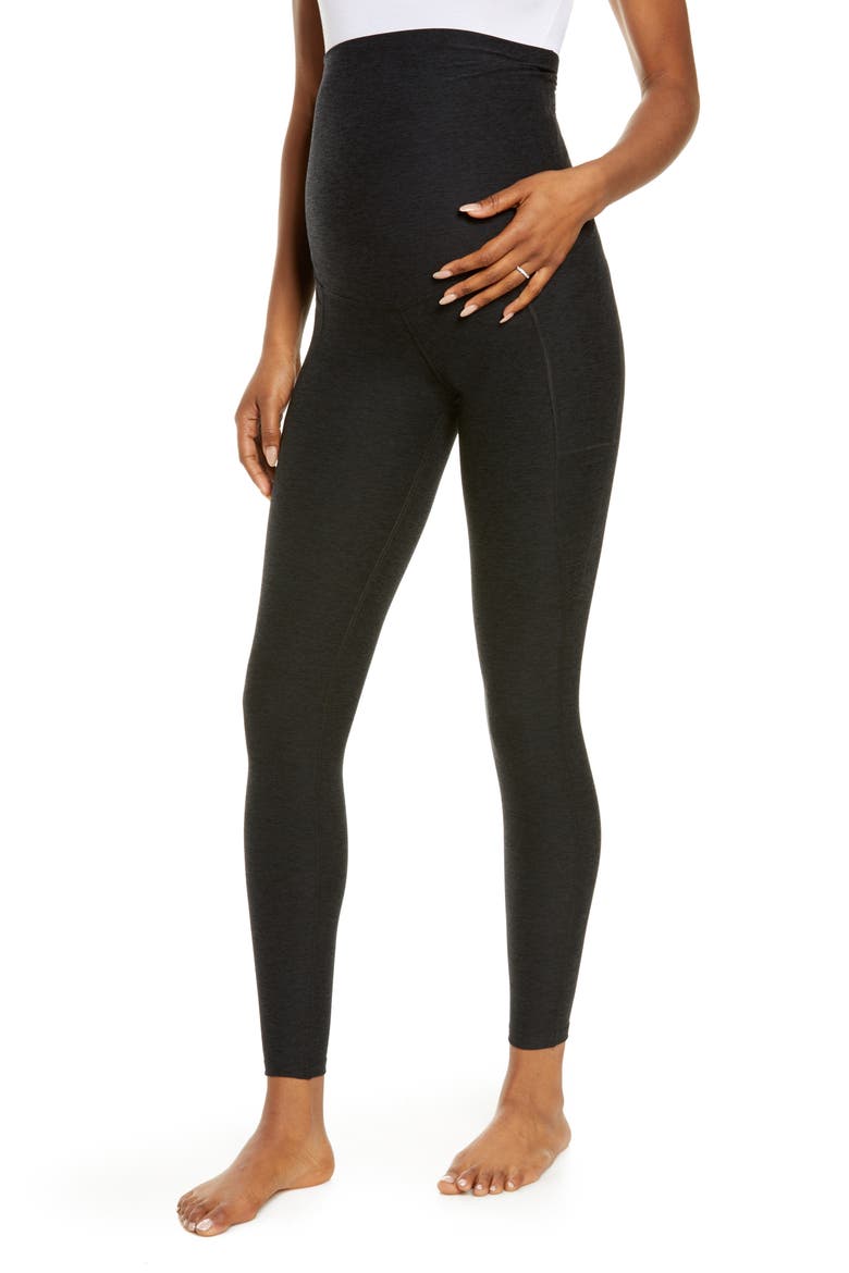 Out of Pocket High Waist Maternity Leggings, Main, color, DARKEST NIGHT