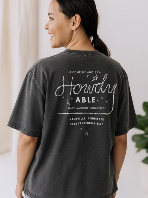 Say Hi Short Sleeve Tee Black Stone XS