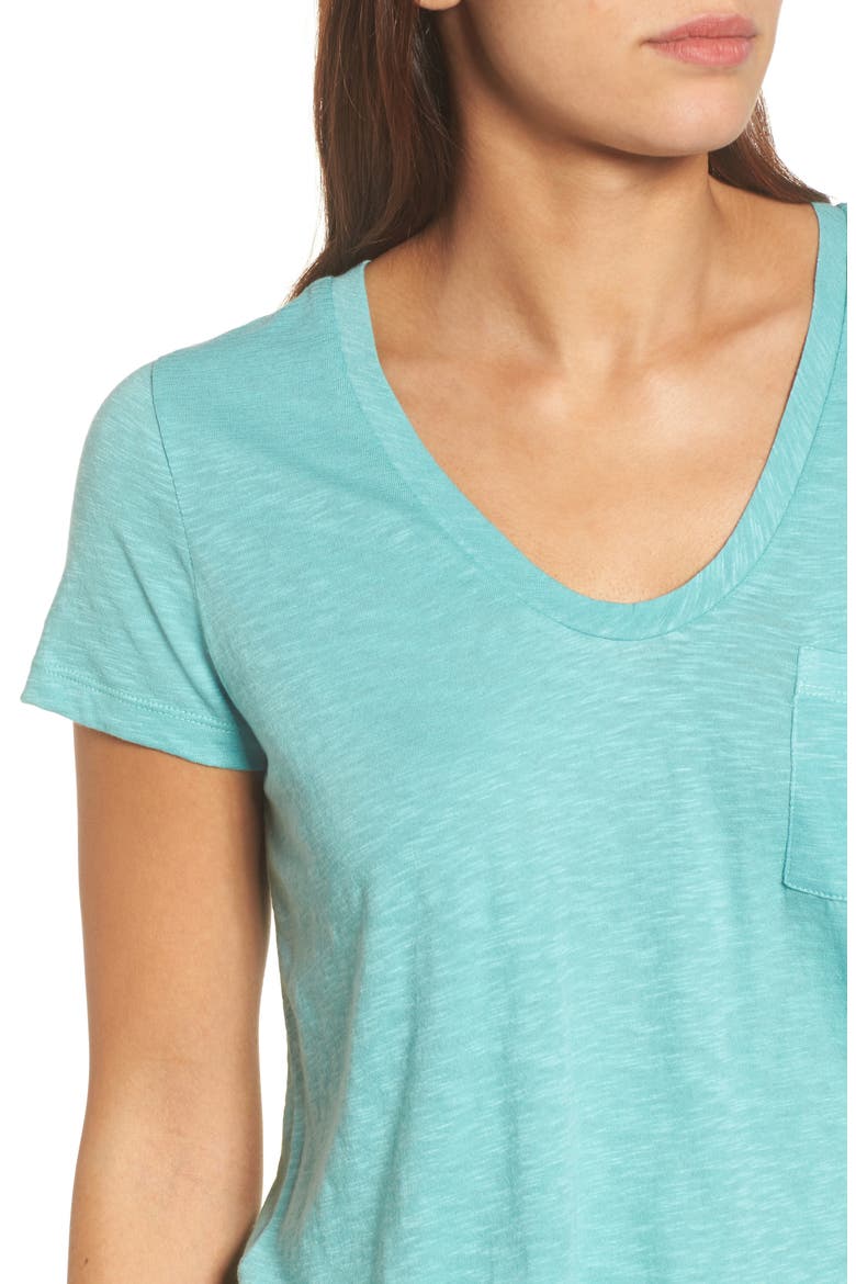 U-Neck T-Shirt, Alternate, color, GREEN AGATE