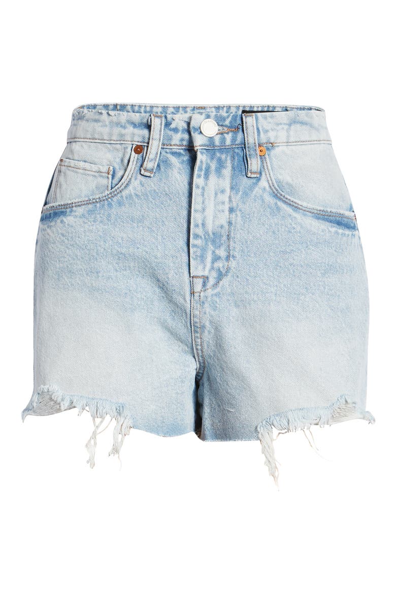 The Reeve Frayed High Waist Denim Shorts, Alternate, color, FEEL FOR YOU