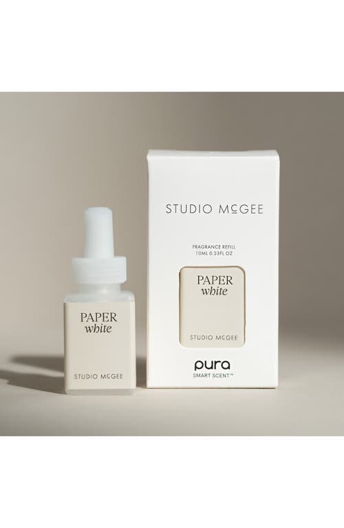 Pura X Studio Mcgee French Linen 2-pack Diffuser Fragrance Refills In Paper Whtie