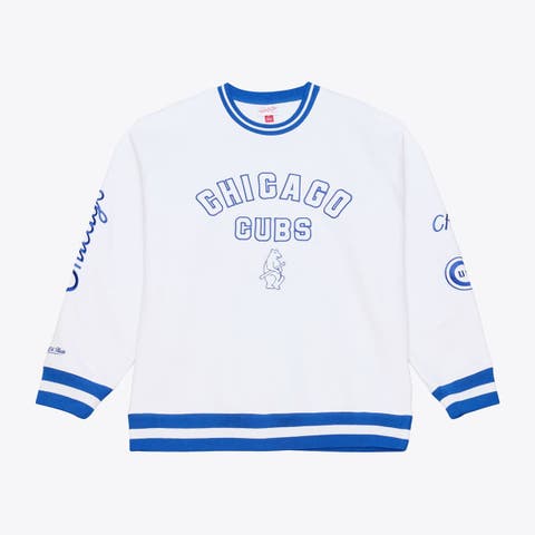 Men's Mitchell & Ness  White Chicago Cubs Arctic Fleece Sweatshirt