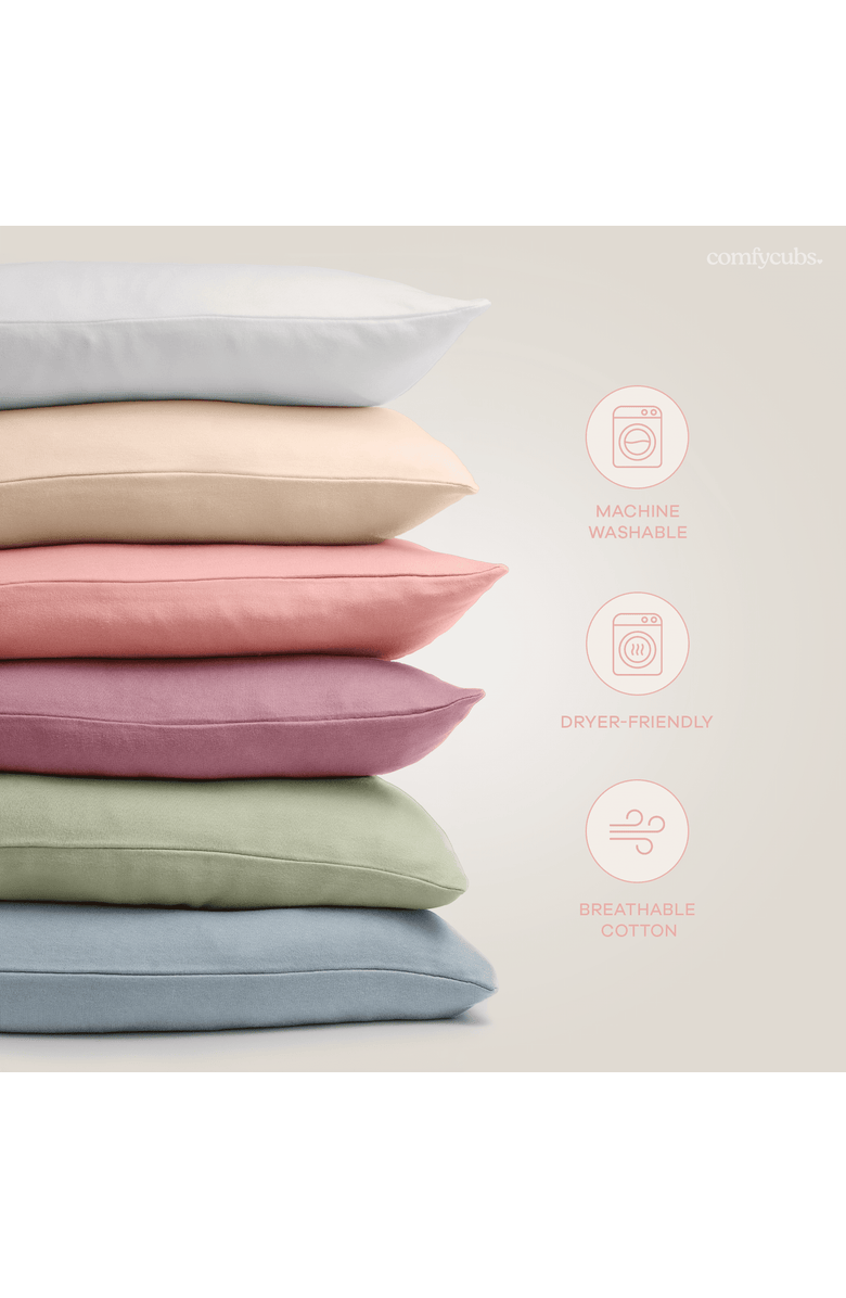 Comfy Cubs Toddler Pillows with Soft Cotton Pillow Case, Pack of 2, Alternate, color, 