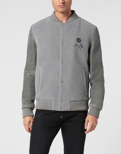 College Bomber Jacket Ls Plein Club Men