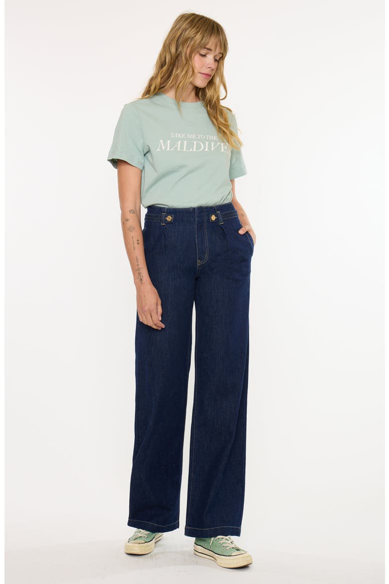Niveah High Rise Wide Trousers, Alternate, color, Dark Wash