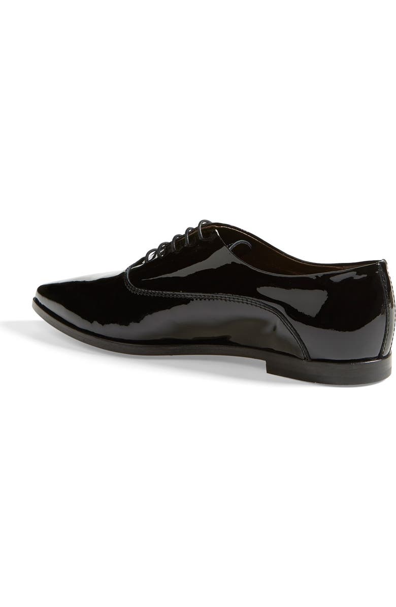 AGL Attilio Giusti Leombruni Patent Leather Pointy Toe Oxford, Alternate, color,