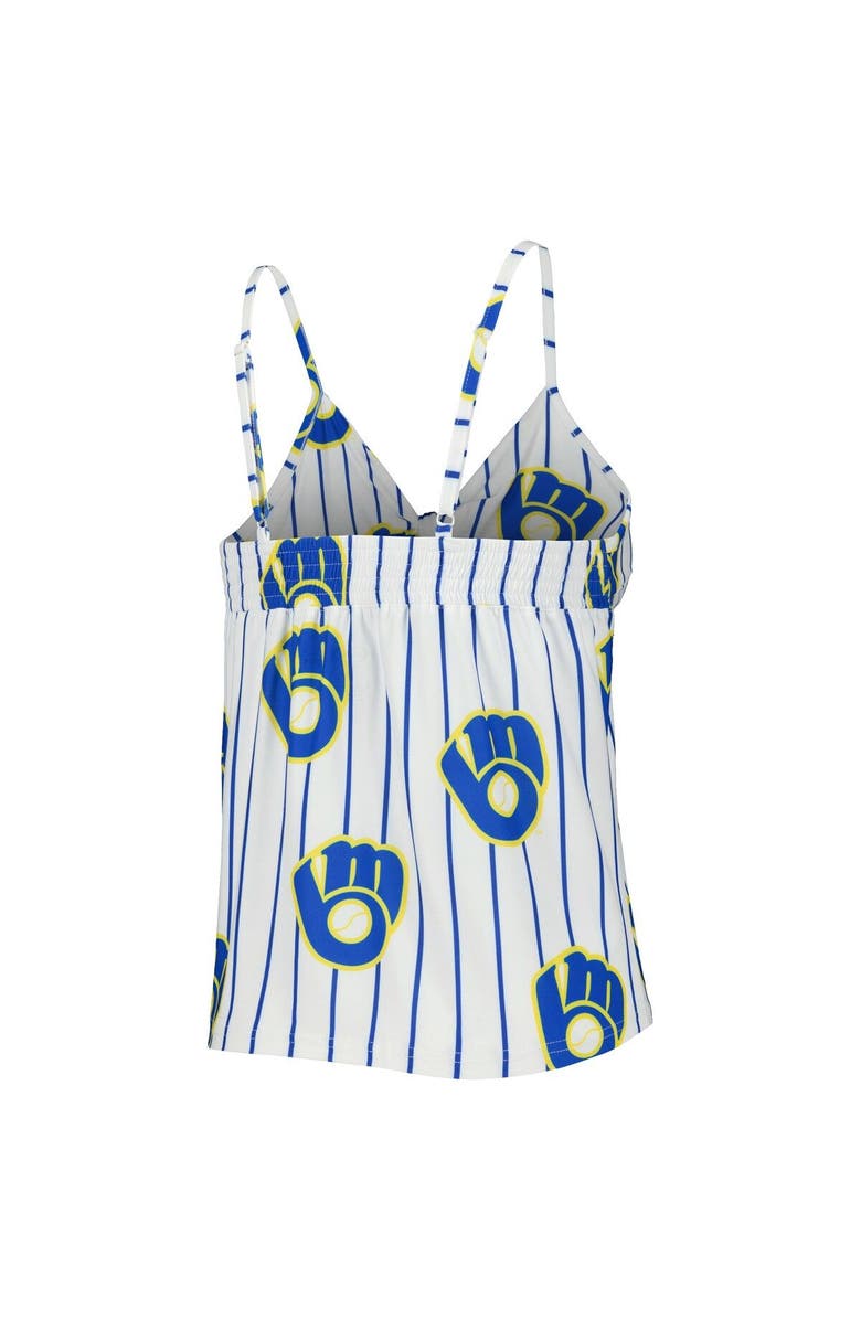 CONCEPTS SPORT Women's Concepts Sport White Milwaukee Brewers Reel Allover Print Tank Top & Shorts Sleep Set, Alternate, color, White