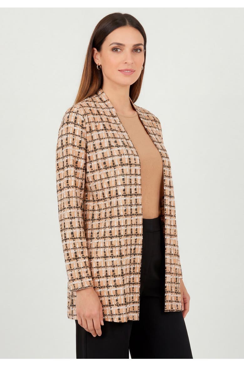 Stretch Knit Open Front Knit Topper, Alternate, color, CAMEL MIXED ANIMAL
