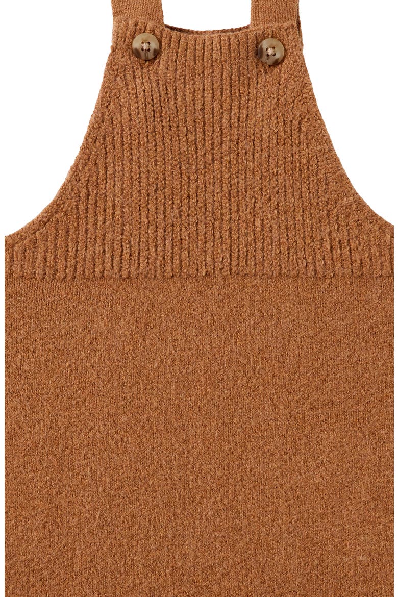 Baby Organic Blend Knit Dungaree, Alternate, color, Fudge Marle