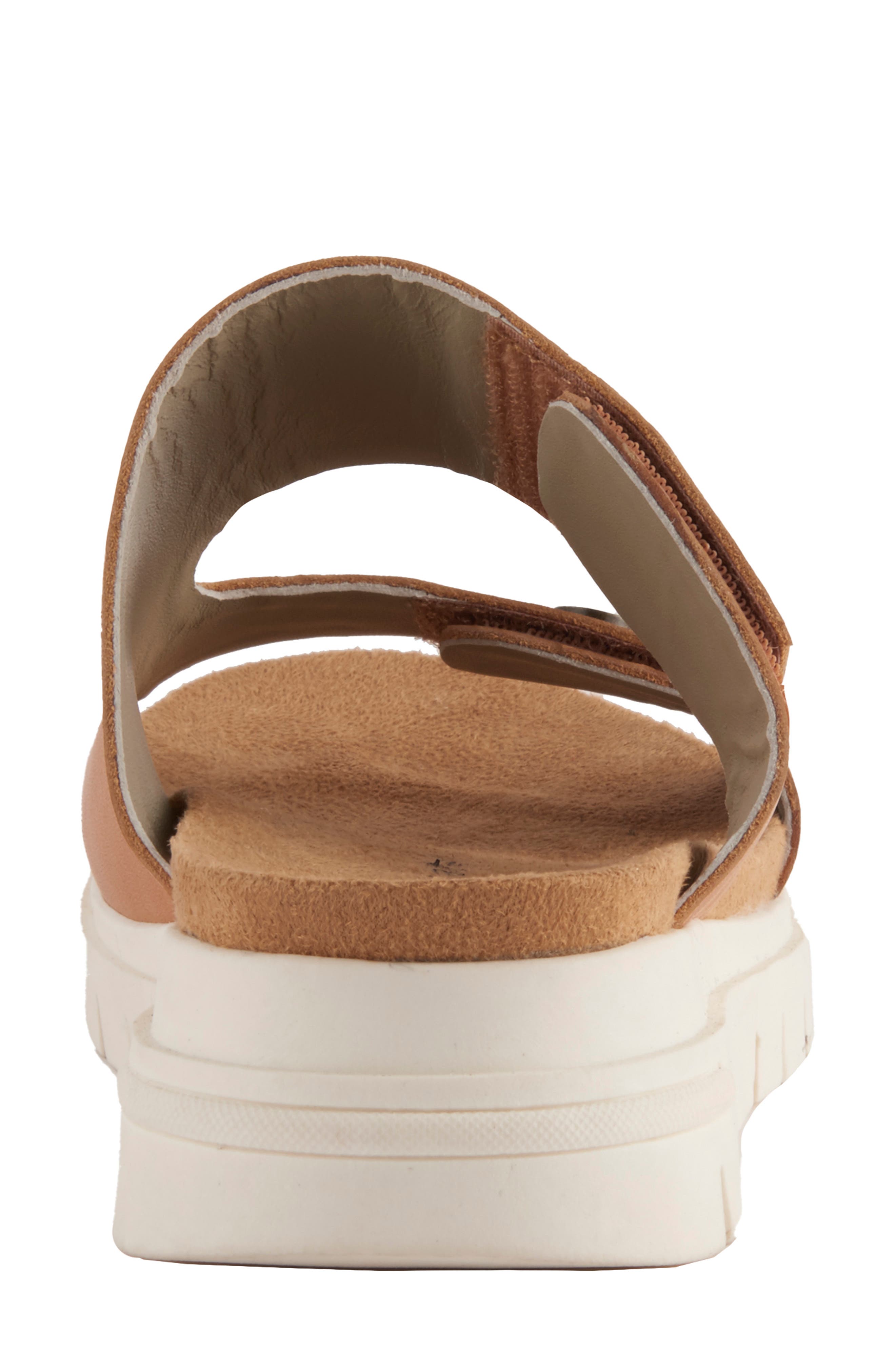 Elena Wedge Slide Sandal, Alternate, color, HONEY CALF