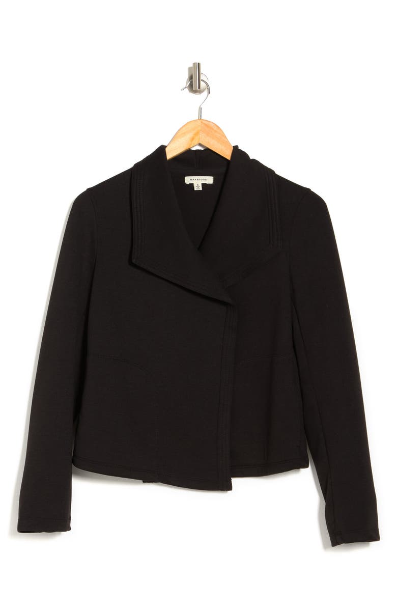 MAX STUDIO Scuba Short Drape Jacket, Alternate, color, 