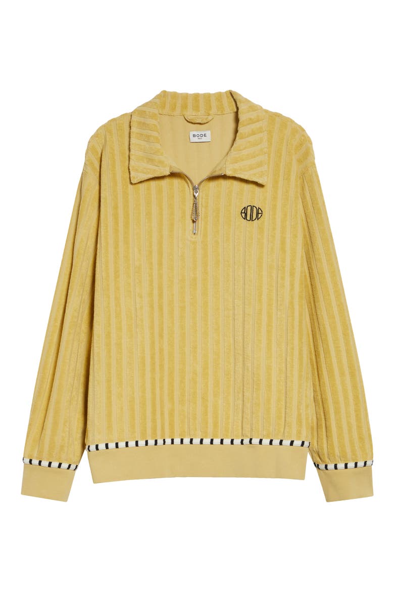 Croquet Ground Rib Terry Cloth Pullover, Alternate, color, YELLOW GREEN