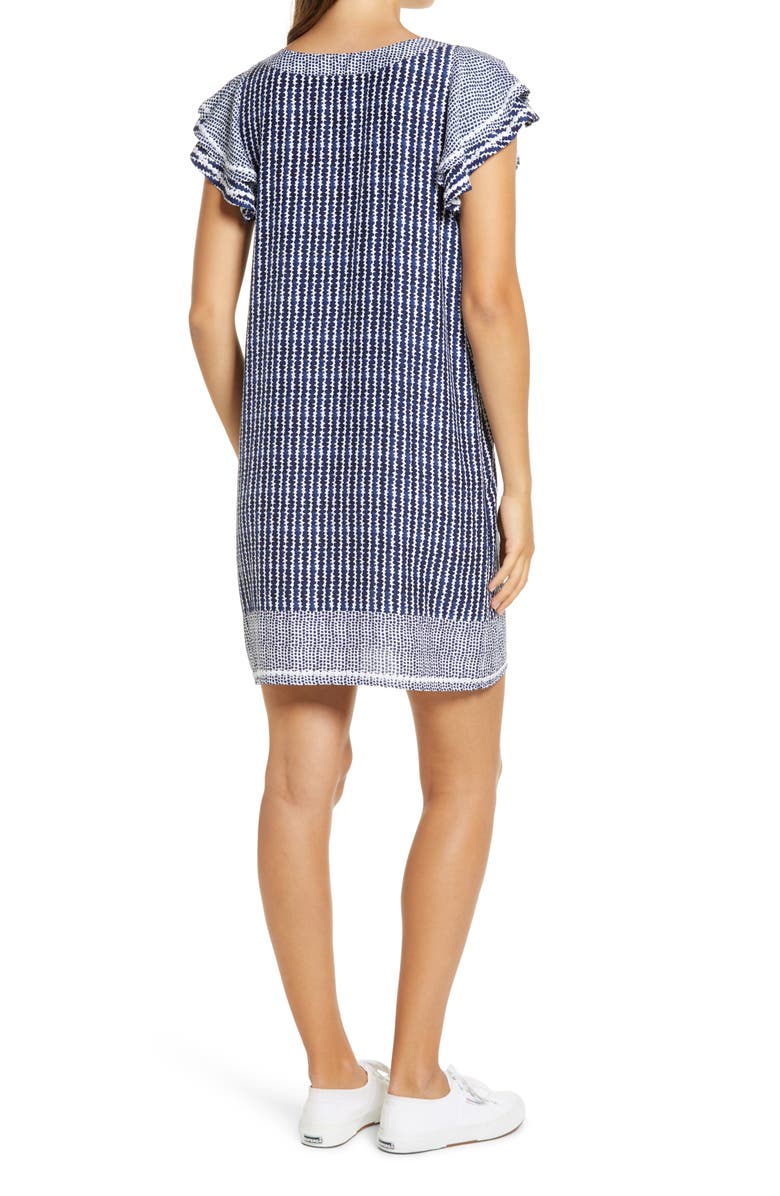 vineyard vines Dot Stripe Vineyard Tunic, Alternate, color, Dot Deep Bay