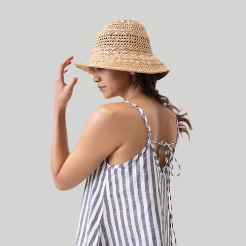Reistor Women's White Short Striped Tent Dress With Back Tie In Black And White Stripes