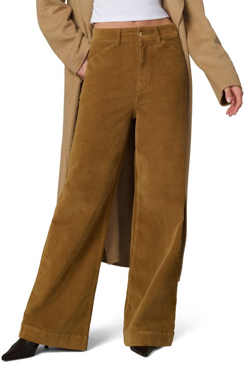 【BAON】Vominde corduroy color wide pants 5 Pocket Cord Wide Jeans-Vanilla | Boden USA