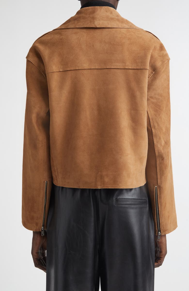 Stand Studio Kaia Suede Biker Jacket, Alternate, color, Dark Sand