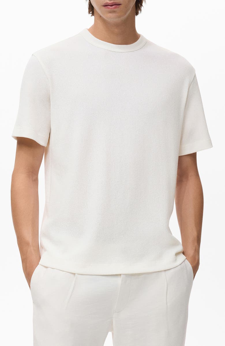 MANGO Fine Knit T-Shirt, Main, color, Off White