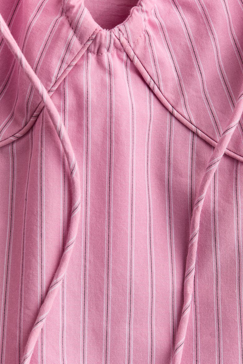 Cotton Halterneck Top, Alternate, color, Pink/striped