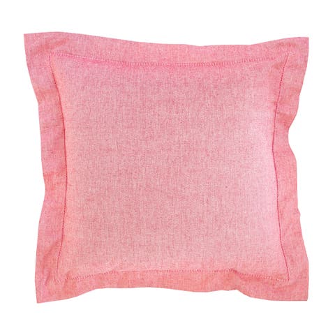 Signature Hemstitch Cotton Chambray Accent Throw Pillow 20" x 20"