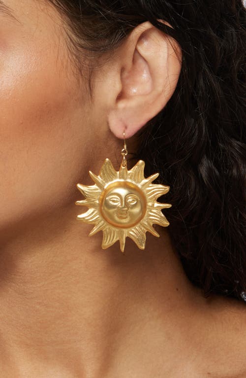 Kenneth Jay Lane Sun Drop Earrings In Gold
