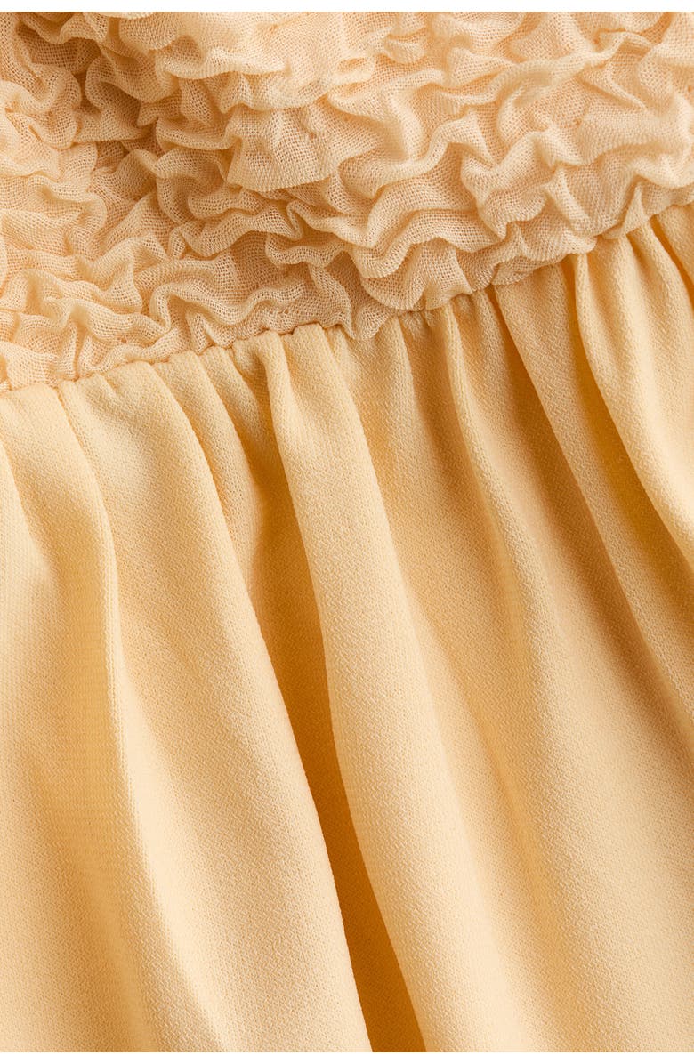 H&M Smocked-bodice Bandeau Dress, Alternate, color, Light Yellow