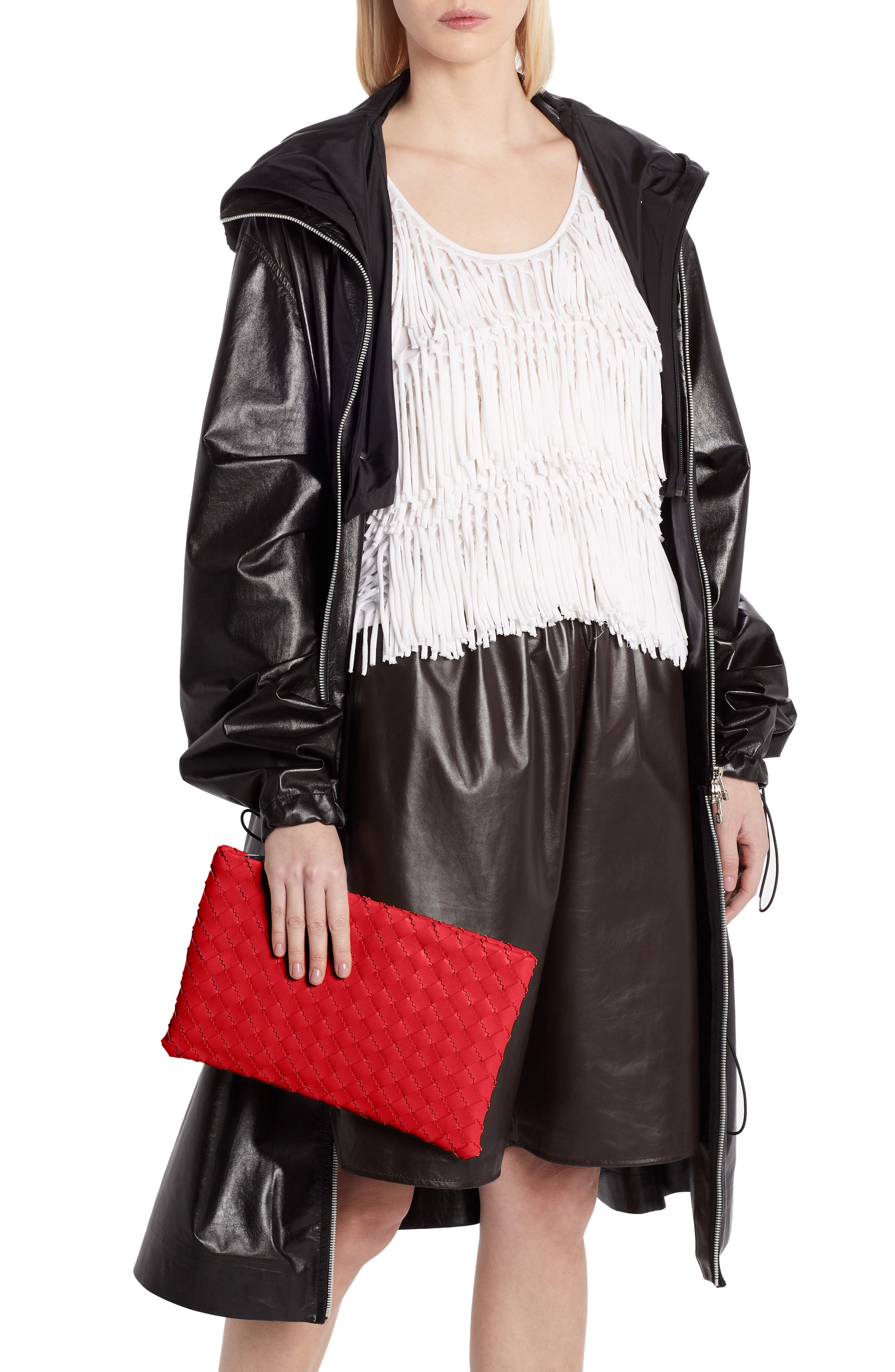 Bottega Veneta Intrecciato Leather Pouch, Alternate, color, 