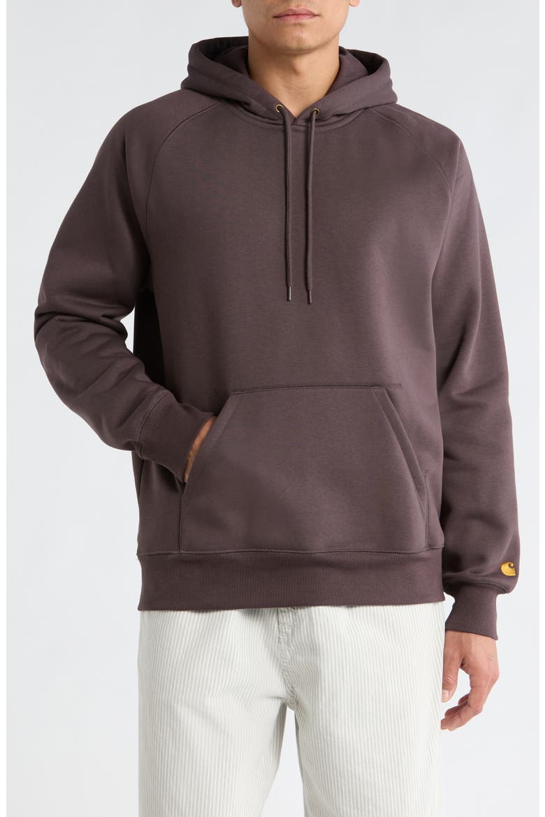 Chase Fleece Hoodie, Main, color, SHALE / GOLD