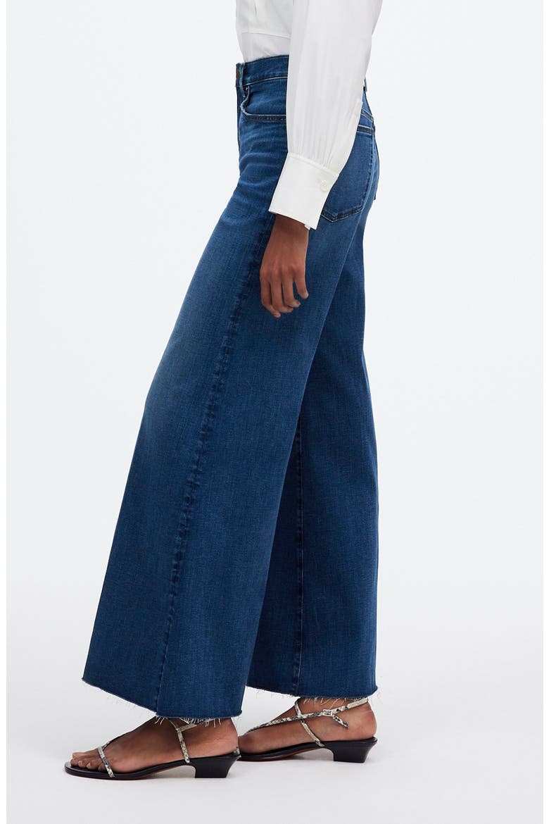 High Waist Crop Wide Leg Jeans, Alternate, color, PELION WASH