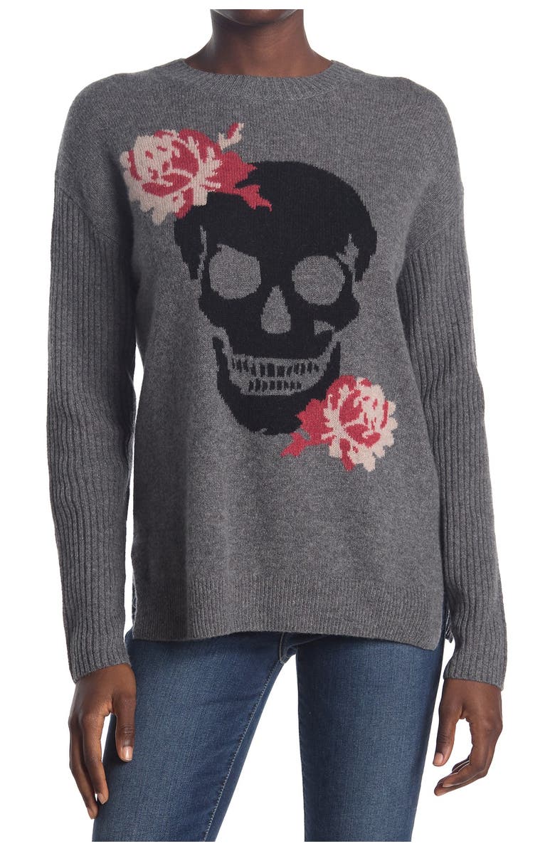 SKULL CASHMERE Rosye Graphic Cashmere Sweater, Main, color,
