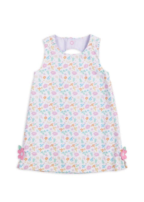 Printed Pique Dress With Flowers