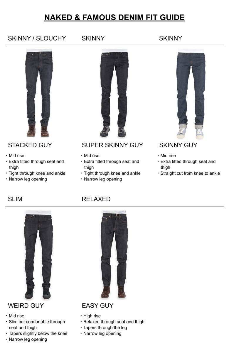 Naked & Famous Denim Skinny Guy Skinny Fit Selvedge Jeans, Alternate, color, 
