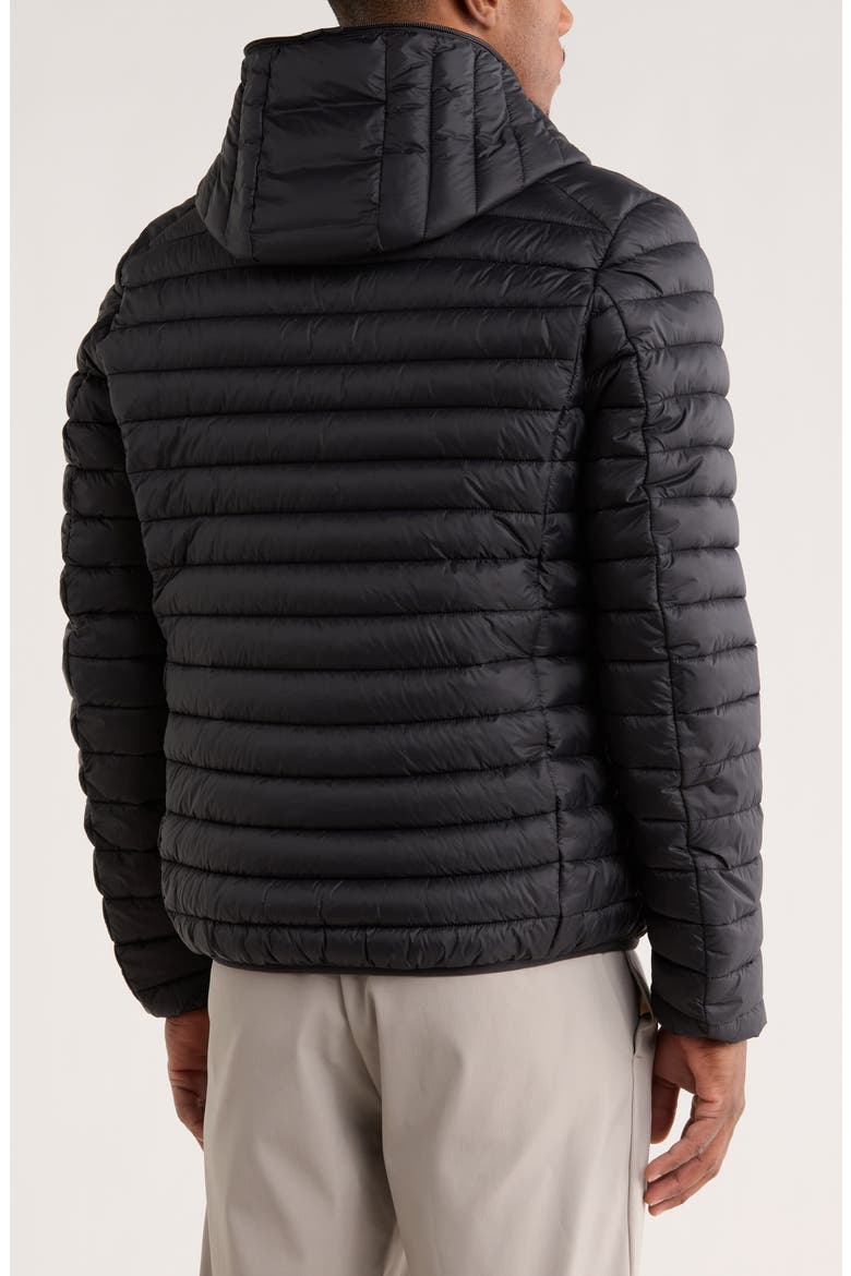 Daniele Water Resistant Hooded Puffer Jacket, Alternate, color, BLACK