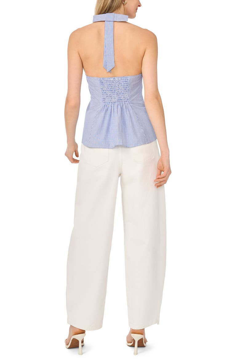 Stripe Halter Top, Alternate, color, BLUE/ WHITE