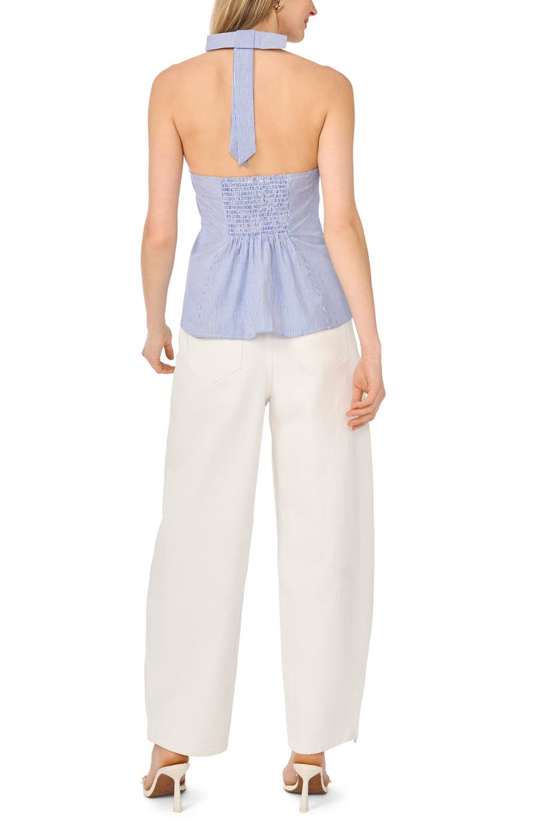 Parker Stripe Halter Top, Alternate, color, Blue/ White