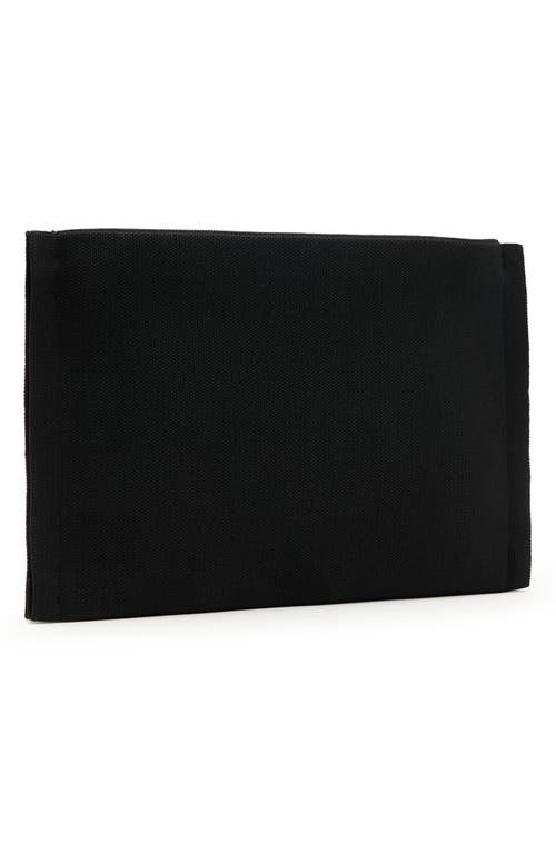 Shop Allsaints Izzy Logo Jacquard Recycled Polyester Clutch In Black