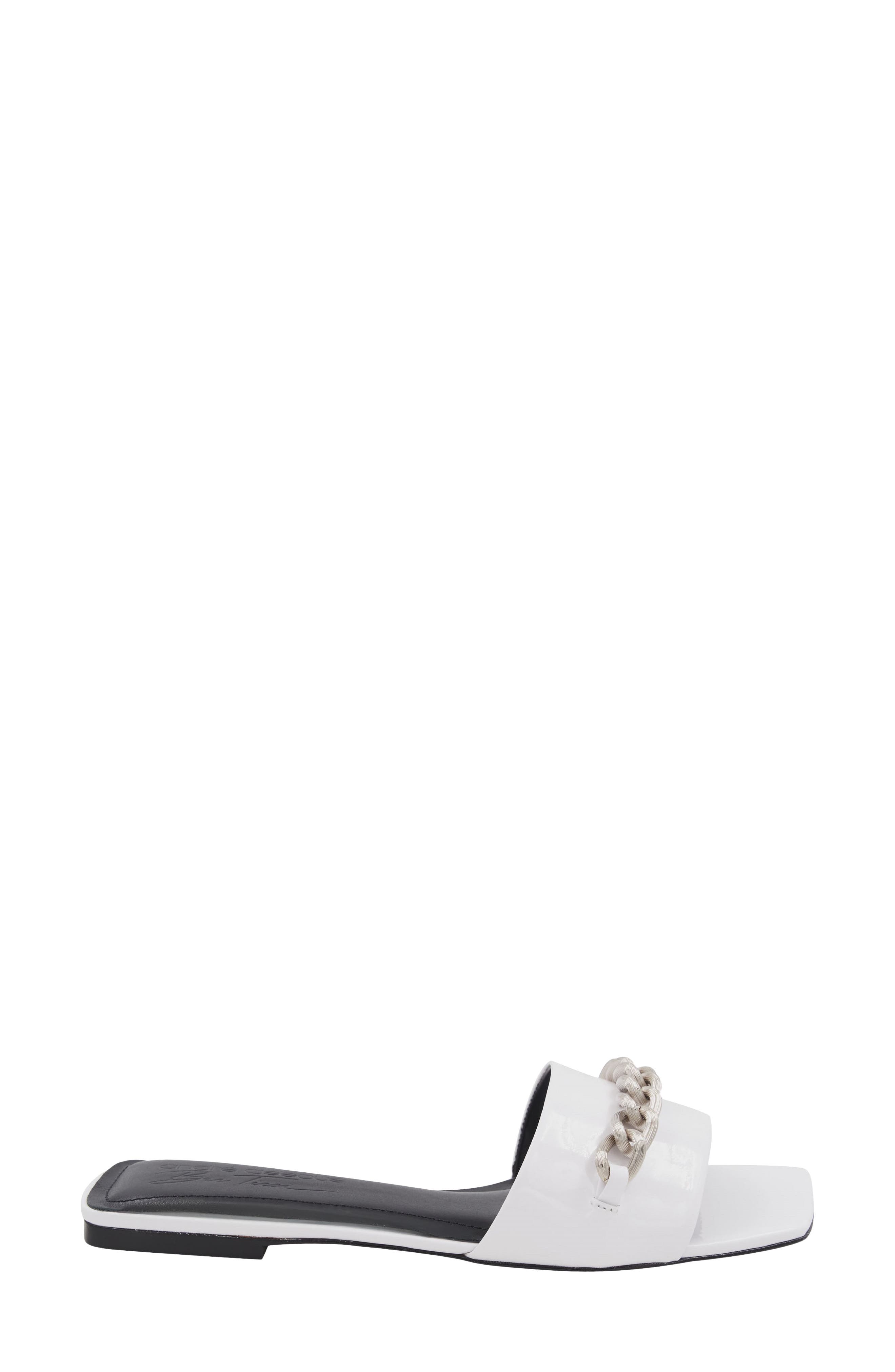 Alia Slide Sandal, Alternate, color, WHITE PATENT