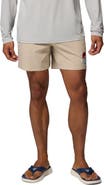 Columbia Men's Columbia Natural Georgia Bulldogs PFG Terminal Roamer™ Omni-Shade™ Stretch Shorts