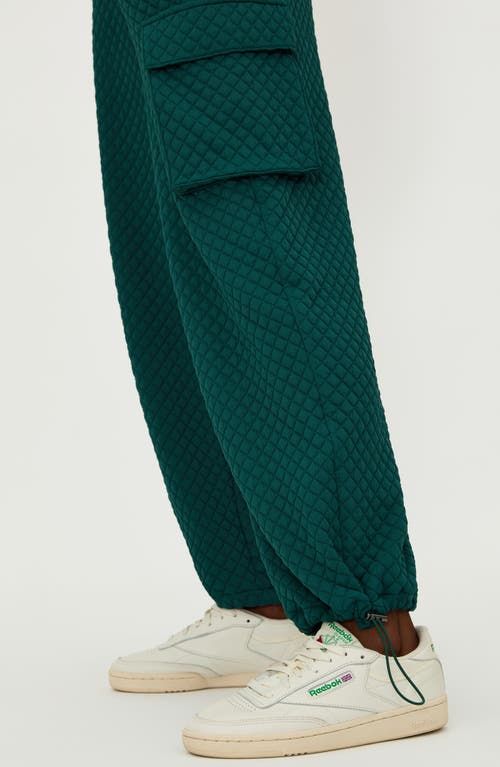 Beach Riot Starla Quilted Sweatpants In Green