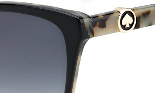 Kate Spade New York Amiyah 56mm Gradient Cat Eye Sunglasses In Black