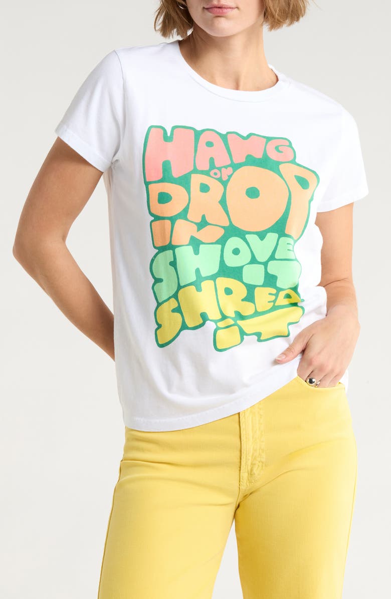 MOTHER The Boxy Goodie Goodie Love & Happiness Graphic Tee, Main, color, Hang On