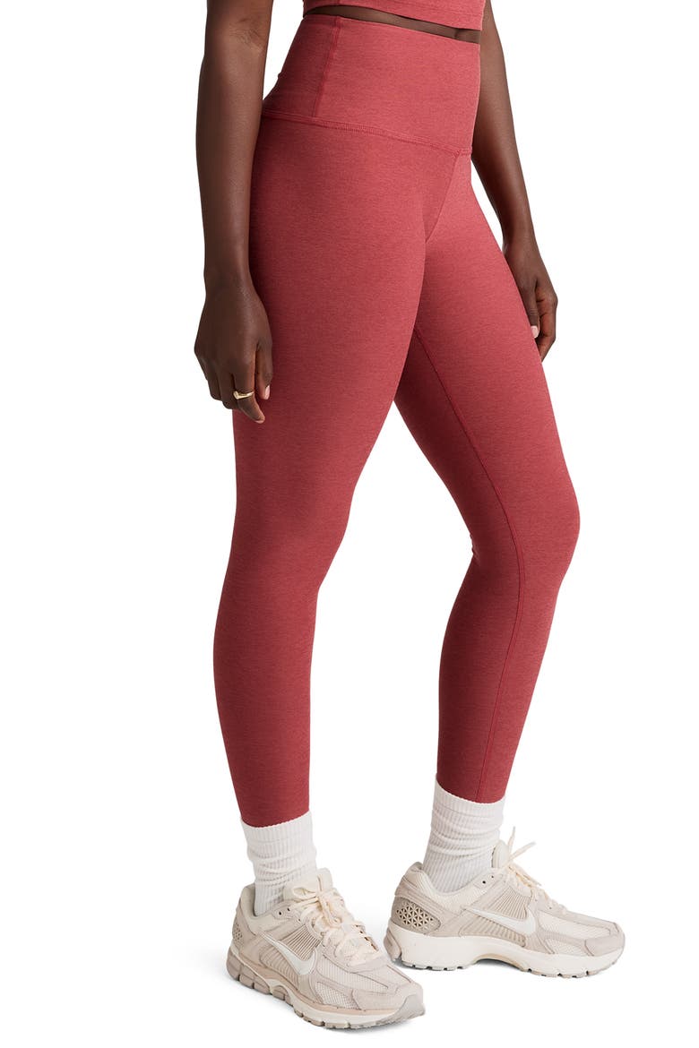 Caught in the Midi High Waist Leggings, Alternate, color, FADED ROSE HEATHER