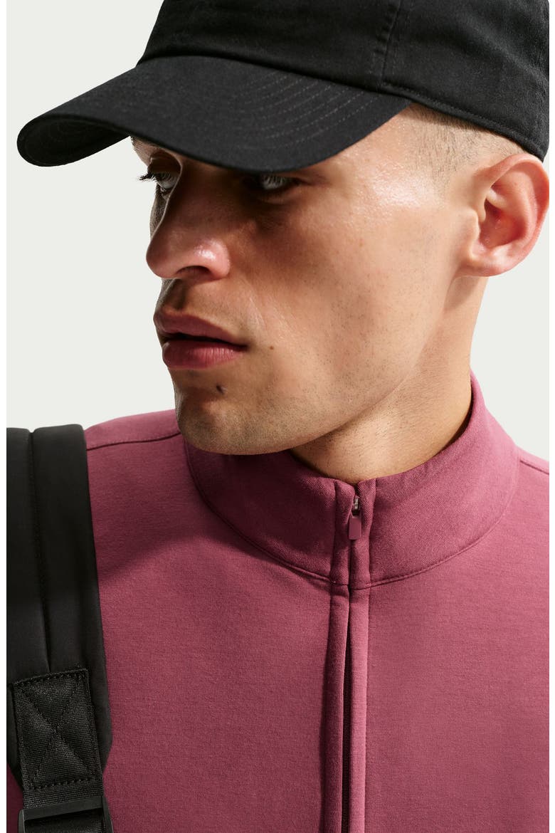 24.7 ImpossiblySoft Dri-FIT Half Zip Top, Alternate, color, PKSMOK/LTBLDR