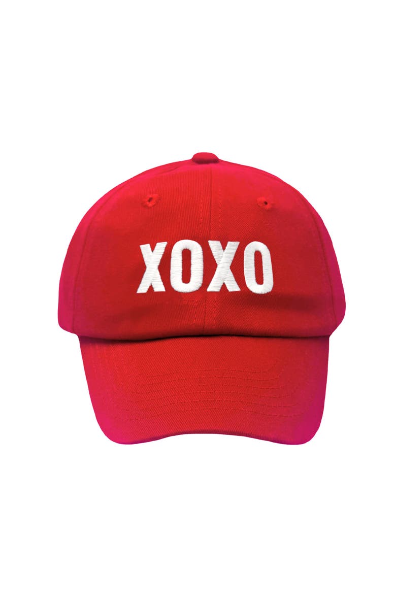 Bits 
Bows XO Valentine
s Day Baseball Hat, Main, color, Red