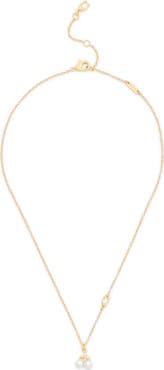 COACH Faux Pearl Cherry Pendant Necklace