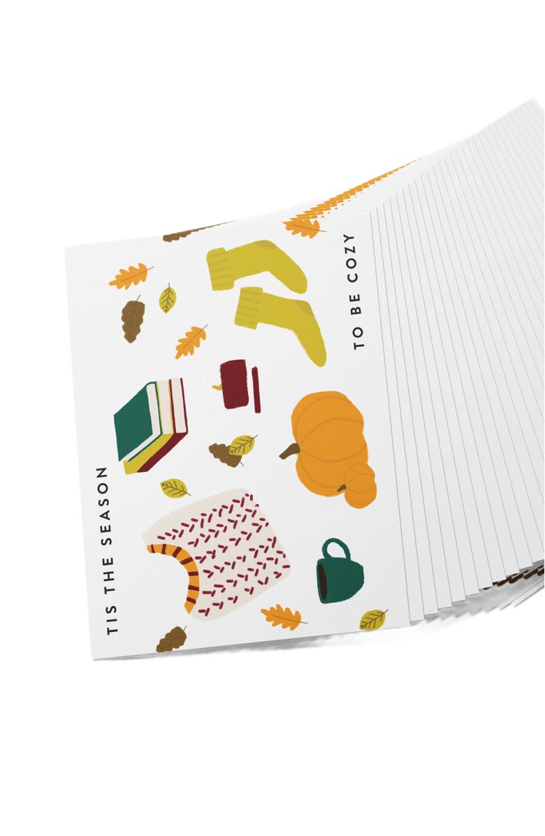 Joy Paper Co. Cozy Season Boxed Set of 8 Cards, Alternate, color, Chartreuse Envelopes