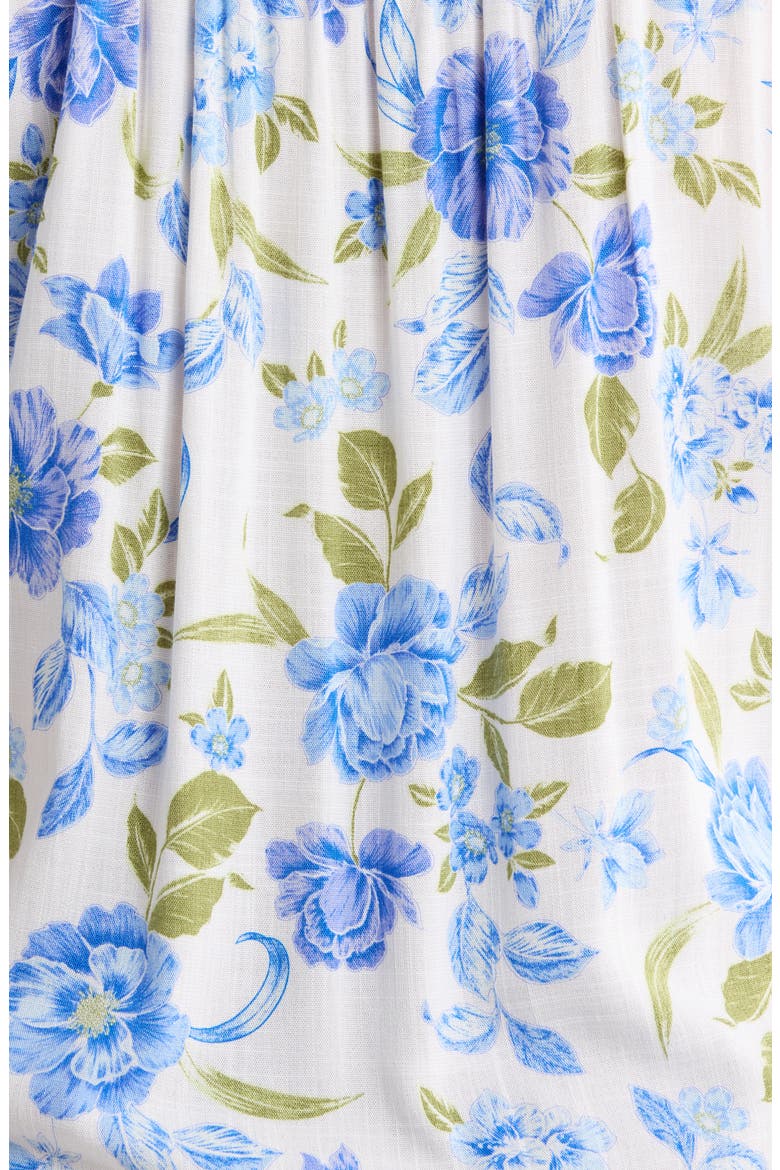 Milla Floral Print Woven Shirt, Alternate, color, WHITE-BLUE-GREEN