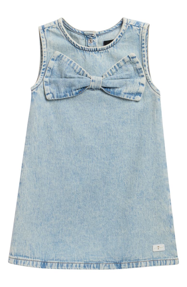 7 For All Mankind Kids' Denim Sleeveless Dress, Main, color, Light Vintage